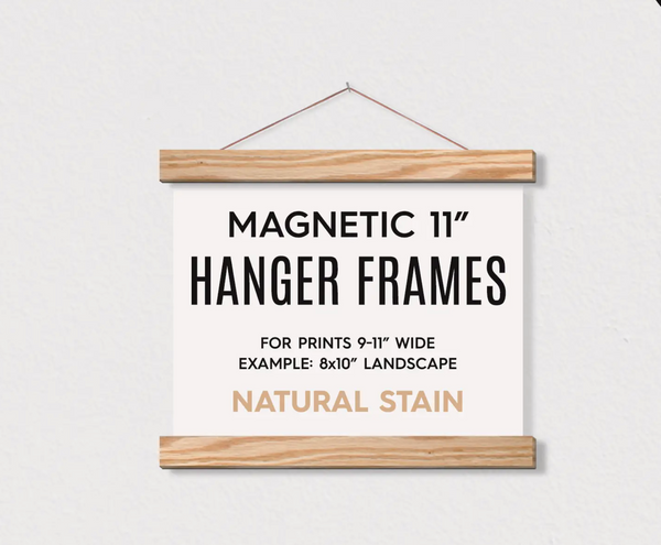 11" Magnetic Wooden Hanger Frame Aged Oak Finish // ONH Item 10409