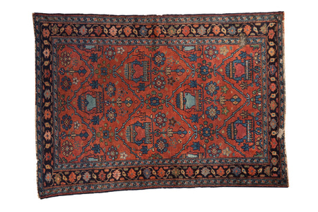 3.5x4.5 Vintage Fine Lilihan Square Rug // ONH Item 10426