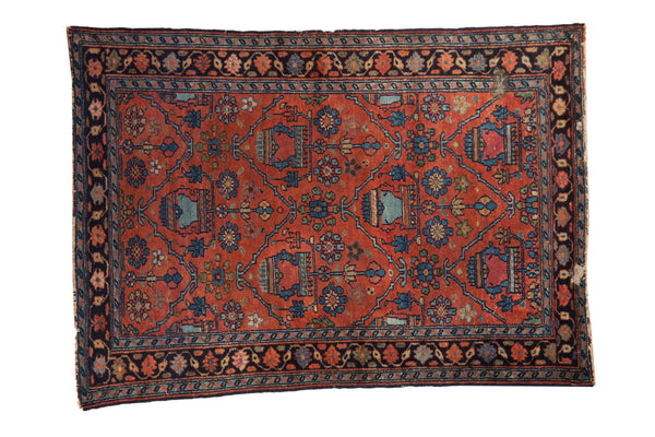 3.5x4.5 Vintage Fine Lilihan Square Rug // ONH Item 10426