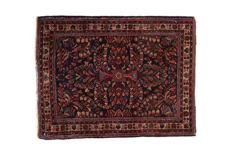 2x2.5 Vintage American Sarouk Square Rug Mat // ONH Item 10429