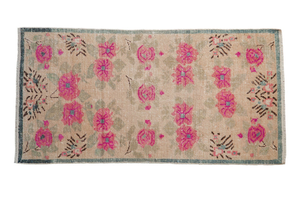 2.5x5 Vintage Distressed Oushak Rug Runner // ONH Item 10443