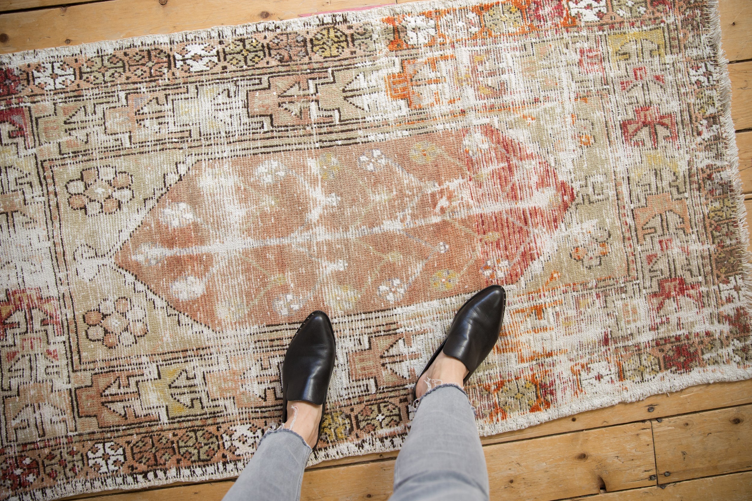 3x5.5 Vintage Distressed Oushak Rug // ONH Item 10446 Image 1