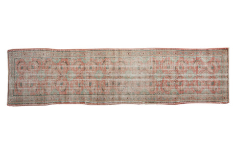 2.5x10.5 Vintage Distressed Oushak Rug Runner // ONH Item 10447