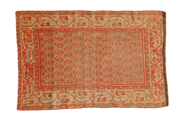3x4.5 Vintage Distressed Malayer Rug // ONH Item 10461