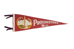 Vintage Provincetown MA Cape Cod Felt Flag // ONH Item 10491