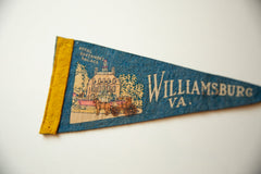 Vintage Williamsburg VA Felt Flag // ONH Item 10499 Image 1