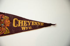 Vintage Cheyenne Wyoming Felt Flag // ONH Item 10505 Image 2