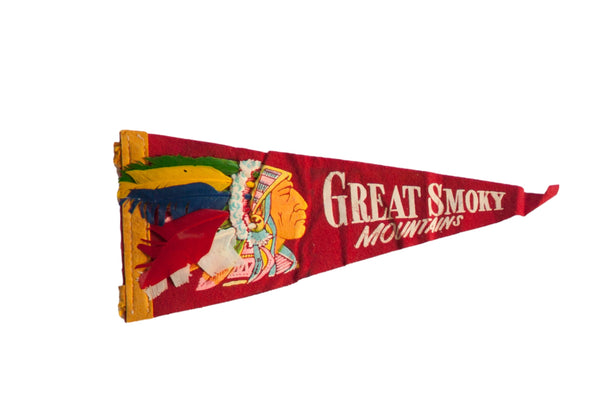 Vintage Great Smoky Mountains Felt Flag // ONH Item 10507