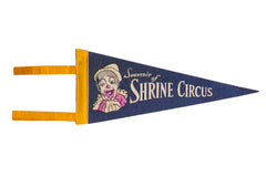 Vintage Shrine Circus Felt Flag // ONH Item 10508