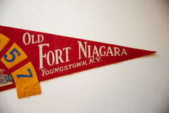 Vintage 1957 Old Fort Niagara Youngstown NY Felt Flag // ONH Item 10513 Image 2