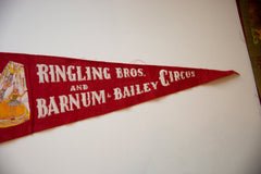 Vintage Ringling Bros and Barnum and Bailey Circus Felt Flag // ONH Item 10518 Image 2