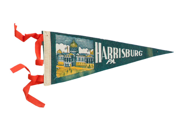 Vintage Harrisburg PA Felt Flag // ONH Item 10528
