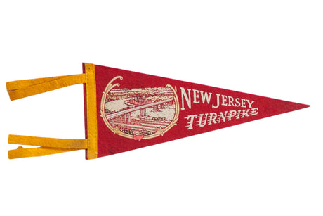 Vintage New Jersey Turnpike Felt Flag // ONH Item 10531