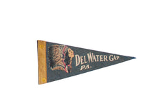 Vintage Del Water Gap PA Felt Flag // ONH Item 10532