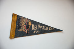 Vintage Del Water Gap PA Felt Flag // ONH Item 10532 Image 1