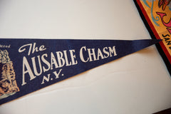 Vintage Ausable Chasm NY Felt Flag // ONH Item 10539 Image 2