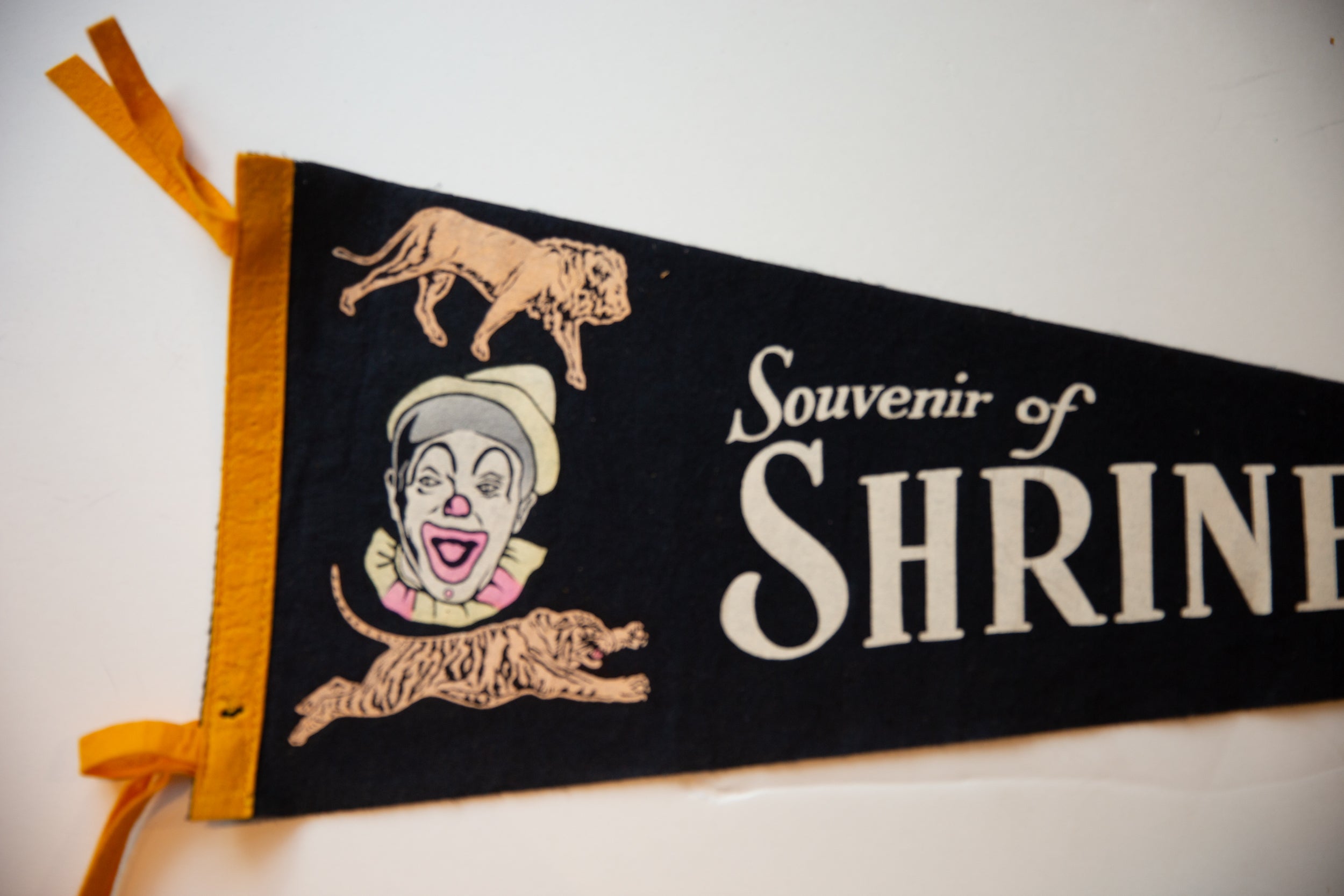 Vintage Shrine Circus Felt Flag // ONH Item 10544 Image 1