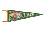 Vintage green felt pennant featuring 
