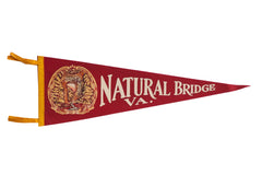 Vintage Natural Bridge VA Felt Flag // ONH Item 10547