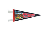 Vintage Grand Canyon National Park Arizona felt pennant, black, red, with retro canyon graphic.