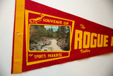Yellow stitched felt border with hanging hole and fish graphic on red banner.