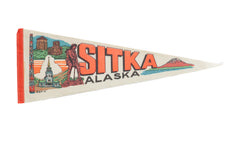 Vintage Sitka Alaska Felt Flag // ONH Item 10557
