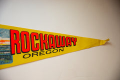 Vintage Rockaway Oregon Felt Flag // ONH Item 10566 Image 2