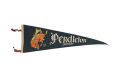 Vintage Pendleton Oregon Felt Flag // ONH Item 10570