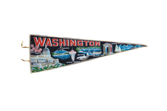 Vintage Washington Felt Flag // ONH Item 10573