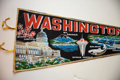 Vintage Washington Felt Flag // ONH Item 10573 Image 1