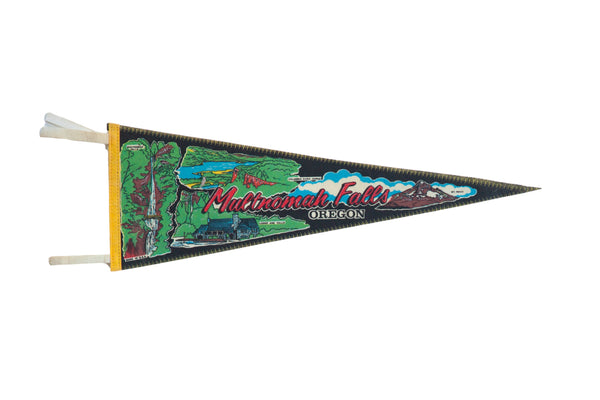 Vintage Multnomah Falls Oregon Felt Flag // ONH Item 10576