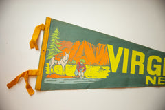 Vintage Virginia City Nevada Felt Flag // ONH Item 10581 Image 1