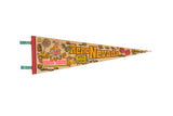 Vintage Reno Nevada felt pennant with colorful retro clown and casino graphics.