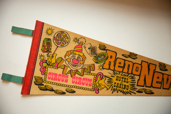 Vintage Reno Nevada Felt Flag // ONH Item 10584 Image 1