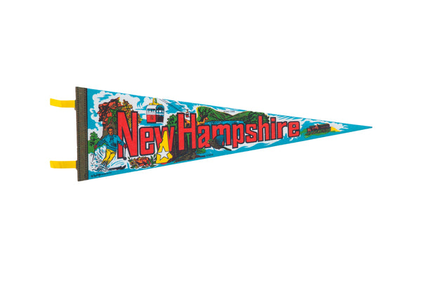 Vintage New Hampshire Felt Flag // ONH Item 10587