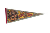 Vintage Ringling Bros and Barnum & Bailey felt flag featuring roaring lion, 12x28.
