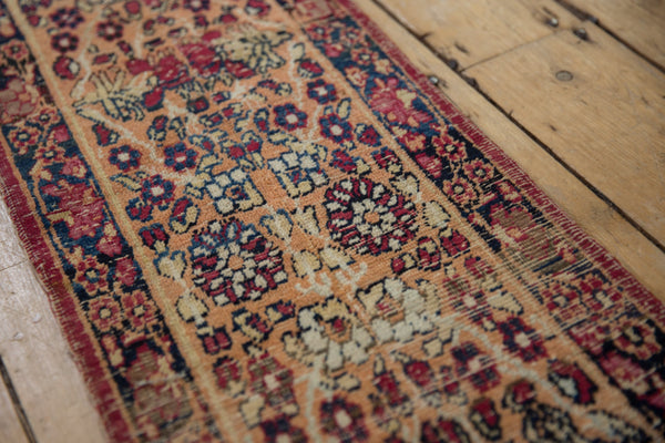 1x7 Antique Fragment Kerman Rug Mat Runner // ONH Item 10605 Image 7