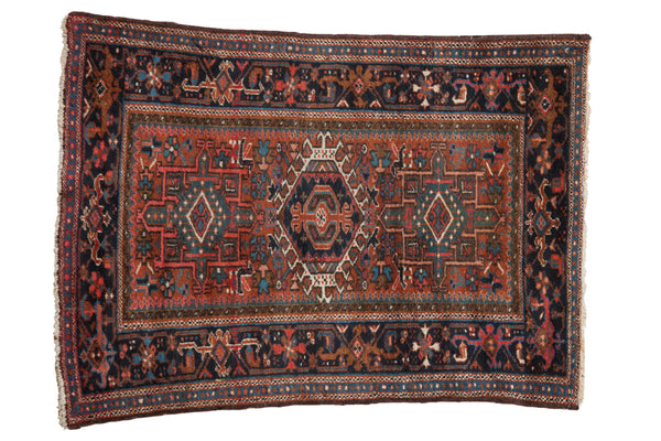 3.5x4.5 Vintage Karaja Square Rug // ONH Item 10608