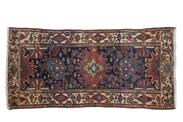 3x6.5 Vintage Hamadan Rug Runner // ONH Item 10634