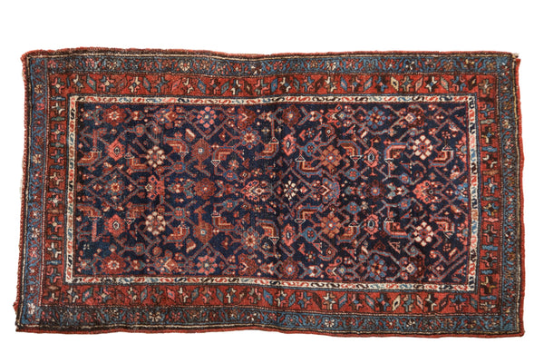 3.5x6 Vintage Kurdish Hamadan Rug // ONH Item 10635