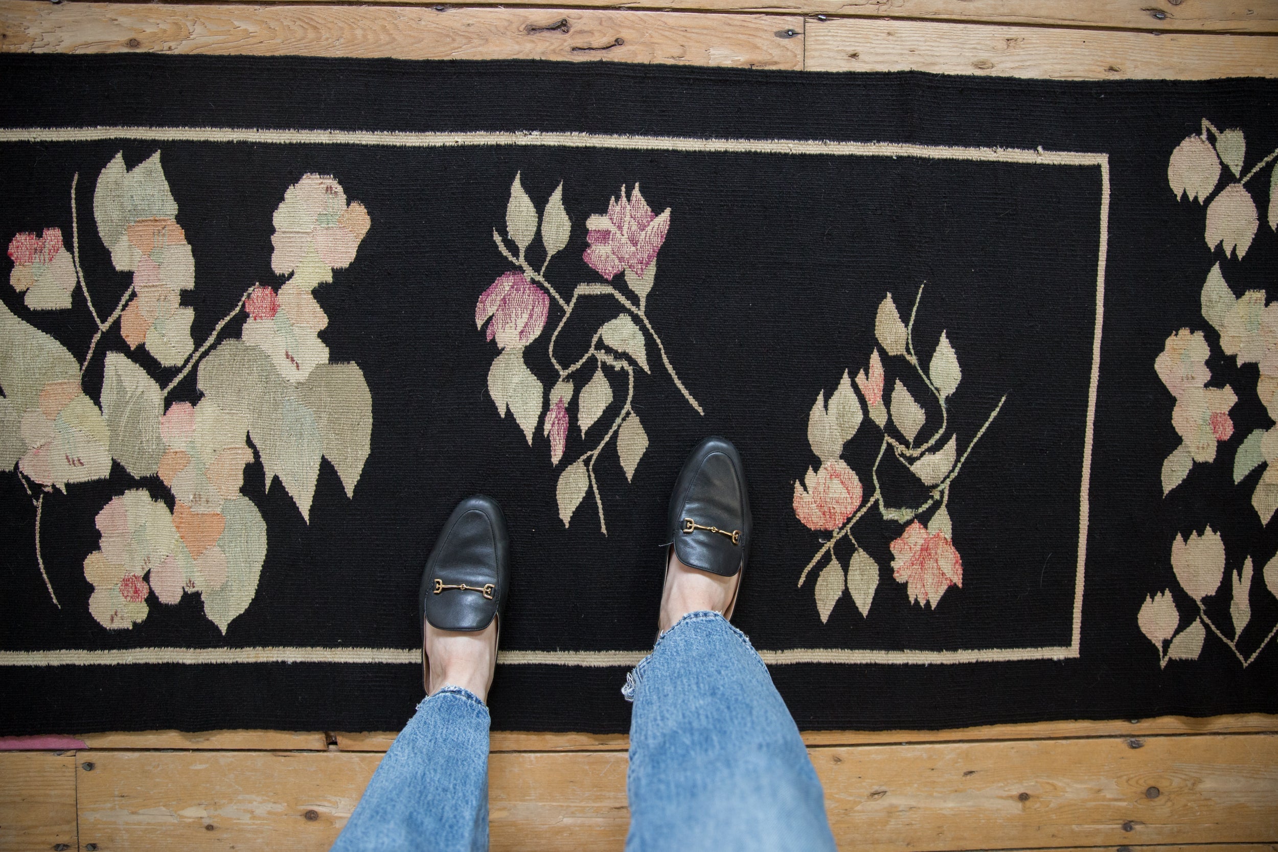 2.5x11 Vintage Romanian Kilim Rug Runner // ONH Item 10640 Image 1