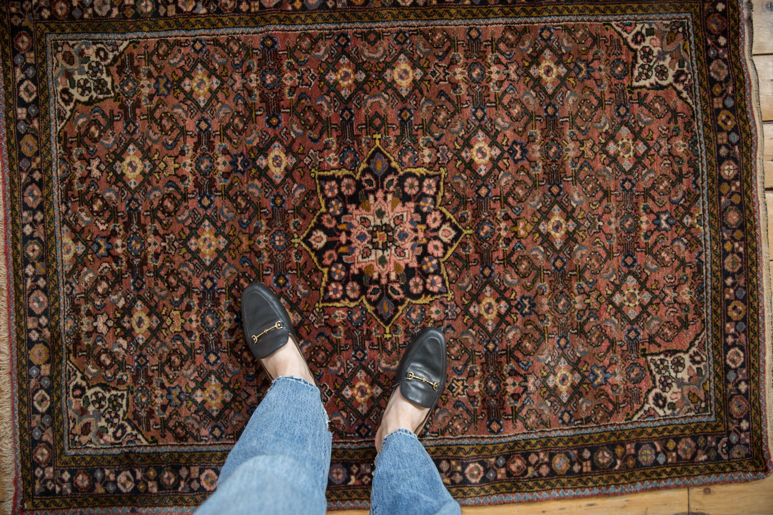 3.5x5 Vintage Fine Hamadan Rug // ONH Item 10642 Image 1