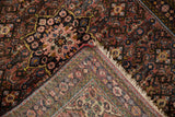 Hand-knotted foundation and detailed Herati pattern on a vintage Hamadan rug.