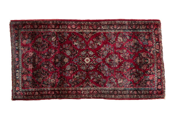 2.5x5 Vintage Fine American Sarouk Rug Runner // ONH Item 10644