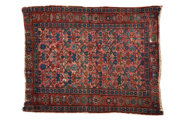 3.5x4.5 Vintage Fine Lilihan Square Rug // ONH Item 10649