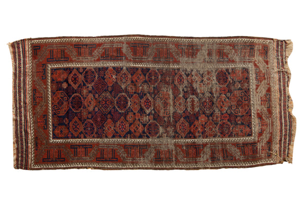 3.5x7.5 Antique Belouch Rug Runner // ONH Item 10669