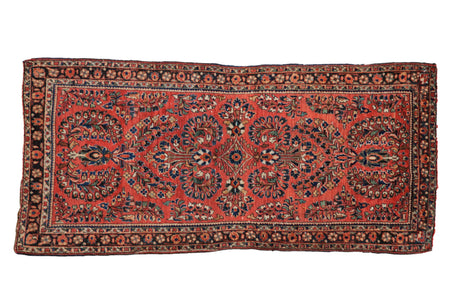 2x4.5 Vintage German Sarouk Rug Runner // ONH Item 10672