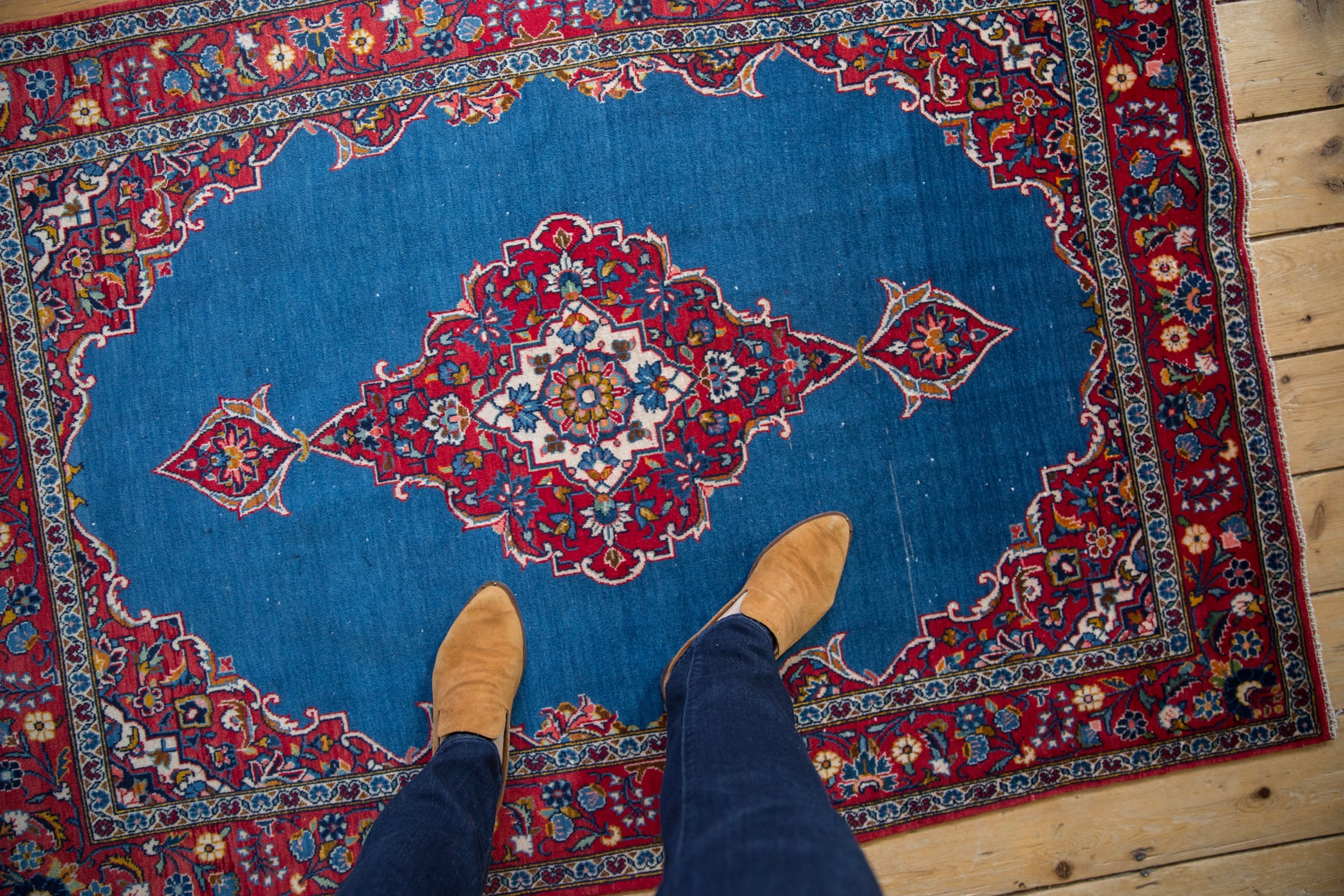 3.5x5.5 Vintage Fine Kashan Rug // ONH Item 10674 Image 1