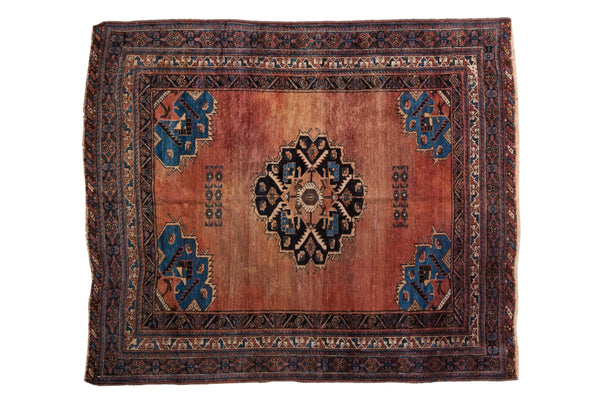 4.5x5.5 Antique Fine Afshar Square Rug // ONH Item 10676