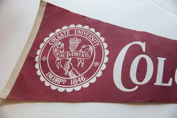 Vintage Colgate University Felt Flag Pennant // ONH Item 10680 Image 1
